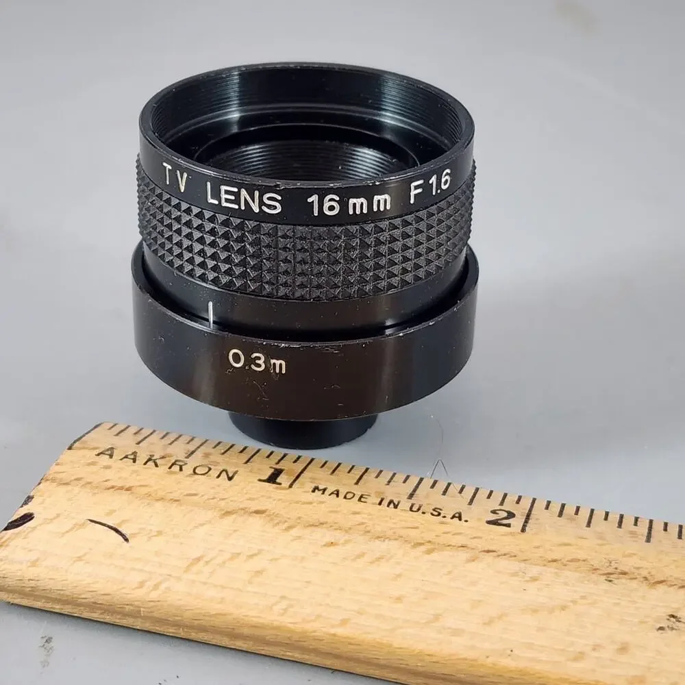 TV Lens CCTV 16mm F1.6 1:1.6 Unbranded
